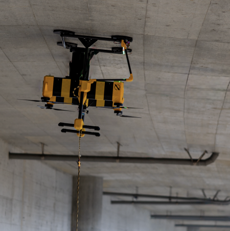 A robot attached to the wall